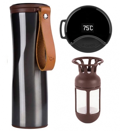 Купить Термокружка Xiaomi Kiss Kiss Fish Moka Smart Cup Oled 430ml Grey (S-U45CW)