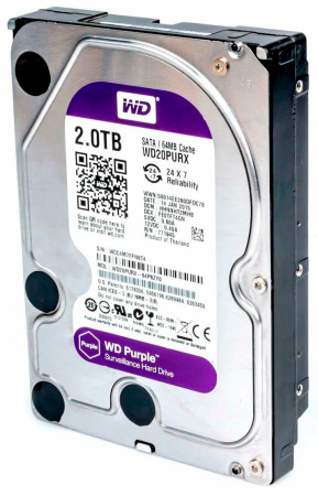 Купить Жёсткий диск HDD 2000 GB (2 TB) SATA-III Purple (WD20PURX)