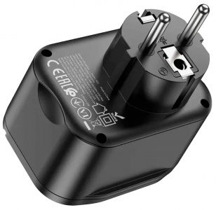 Купить Сетевой фильтр Hoco NS3 2xUSB QC3.0, 18W + Type-C PD20W Black